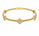 1.36 Ctw Lab Grown Diamond Flex Bangle in 925 Yellow Gold Plated