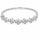 2.75 Ctw Lab Grown Diamond Flex Bangle in 925 Platinum Plated