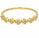 2.75 Ctw Lab Grown Diamond Flex Bangle in 925 Yellow Gold Plated