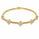 1.98 Ctw Lab Grown Diamond Flex Bangle in 925 Yellow Gold Plated