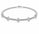 1.35 Ctw Lab Grown Diamond Flex Bangle in 925 Platinum Plated