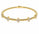 1.35 Ctw Lab Grown Diamond Flex Bangle in 925 Yellow Gold Plated