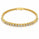 1.06 Ctw Lab Grown Diamond Flex Bangle in 925 Yellow Gold Plated