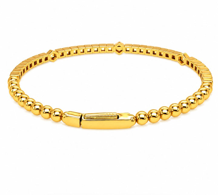 2.12 Ctw Lab Grown Diamond Flex Bangle in 925 Yellow Gold Plated