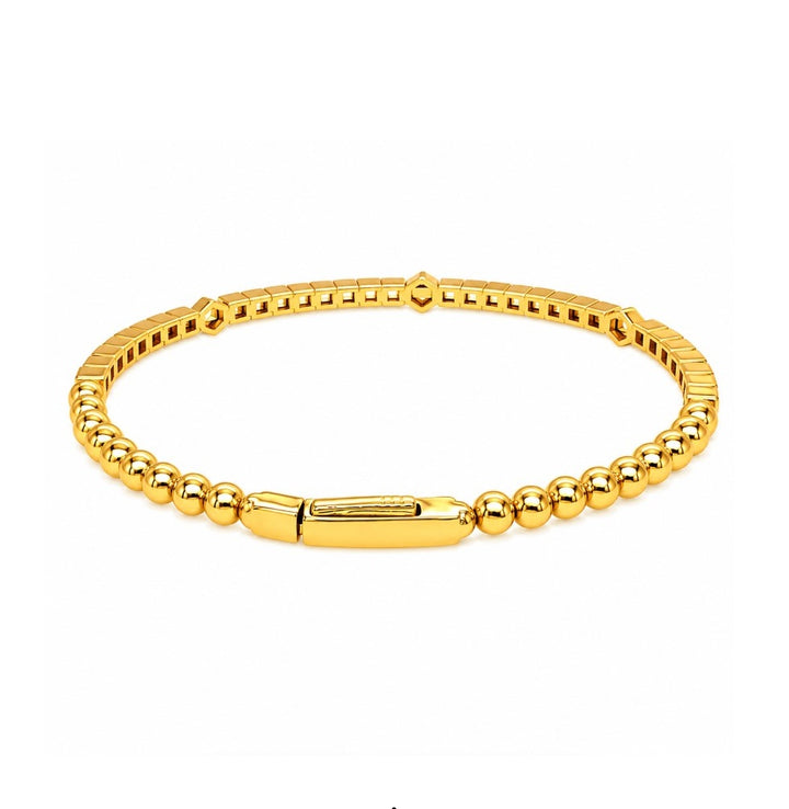 2.12 Ctw Lab Grown Diamond Flex Bangle in 925 Yellow Gold Plated