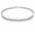 1.07 Ctw Lab Grown Diamond Flex Bangle in 925 Platinum Plated