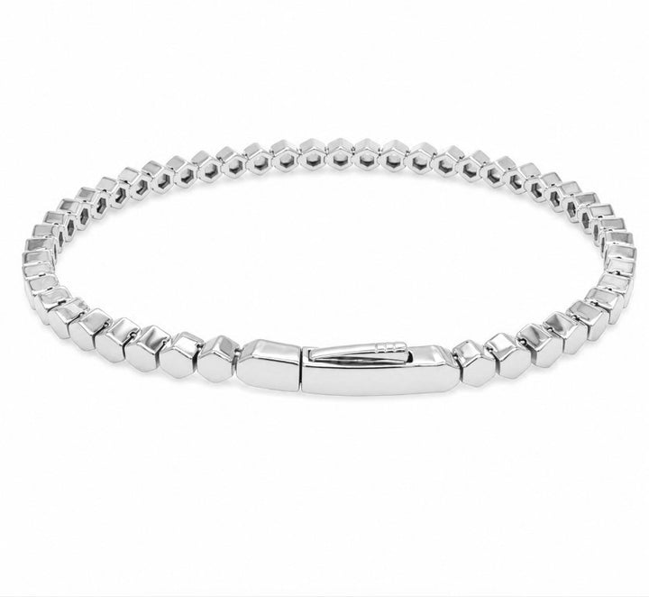 1.07 Ctw Lab Grown Diamond Flex Bangle in 925 Platinum Plated