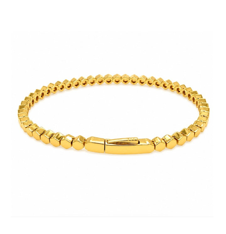 1.07 Ctw Lab Grown Diamond Flex Bangle in 925 Yellow Gold Plated