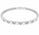 0.81 Ctw Lab Grown Diamond Flex Bangle in 925 Platinum Plated