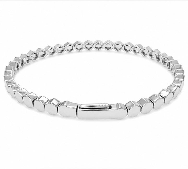 0.81 Ctw Lab Grown Diamond Flex Bangle in 925 Platinum Plated