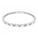 0.81 Ctw Lab Grown Diamond Flex Bangle in 925 Platinum Plated