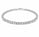 2.45 Ctw Lab Grown Diamond Flex Bangle in 925 Platinum Plated