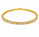 2.45 Ctw Lab Grown Diamond Flex Bangle in 925 Yellow Gold Plated