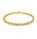 2.45 Ctw Lab Grown Diamond Flex Bangle in 925 Yellow Gold Plated