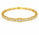 2.45 Ctw Lab Grown Diamond Flex Bangle in 925 Yellow Gold Plated