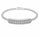 1.85 Ctw Lab Grown Diamond Flex Bangle in 925 Platinum Plated