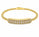 1.85 Ctw Lab Grown Diamond Flex Bangle in 925 Yellow Gold Plated