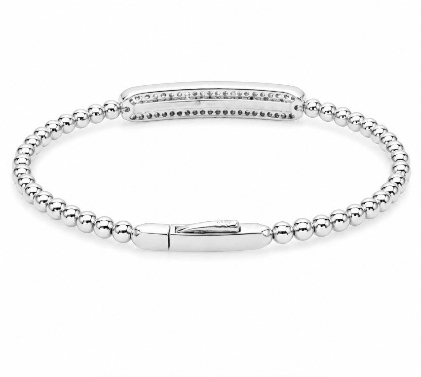 1.85 Ctw Lab Grown Diamond Flex Bangle in 925 Platinum Plated