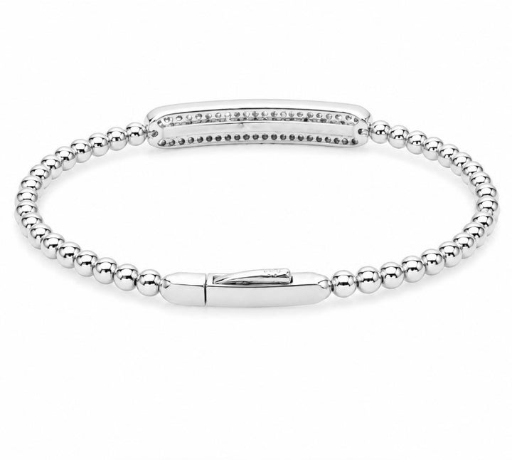 1.85 Ctw Lab Grown Diamond Flex Bangle in 925 Platinum Plated