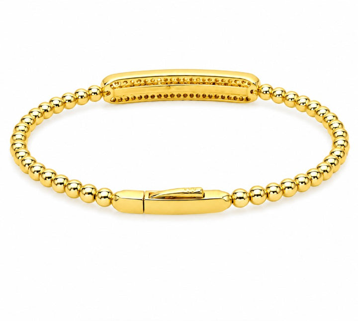 1.85 Ctw Lab Grown Diamond Flex Bangle in 925 Yellow Gold Plated