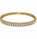 14.68 Ctw White Zircon Flex Bangle in Brass Yellow Gold