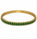 7.72 Ctw Green Zircon Flex Bangle in Brass Yellow Gold