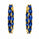 3.35 Ctw Blue Zircon Hoop Earring in Brass Yellow Gold