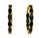 5.10 Ctw Black Spinel Hoop Earring in Brass Yellow Gold