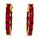 6.25 Ctw Red Zircon Hoop Earring in Brass Yellow Gold