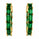 4.87 Ctw Green Zircon Hoop Earring in Brass Yellow Gold