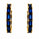 4.87 Ctw Blue Zircon Hoop Earring in Brass Yellow Gold