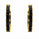 5.95 Ctw Black Spinel Hoop Earring in Brass Yellow Gold