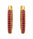 6.87 Ctw Red Zircon Hoop Earring in Brass Yellow Gold