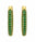 5.28 Ctw Green Zircon Hoop Earring in Brass Yellow Gold