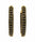 6.55 Ctw Black Spinel Hoop Earring in Brass Yellow Gold