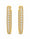 10.15 Ctw White Zircon Hoop Earring in Brass Yellow Gold