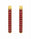 7.09 Ctw Red Zircon Hoop Earring in Brass Yellow Gold