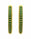 5.47 Ctw Green Zircon Hoop Earring in Brass Yellow Gold