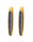 5.42 Ctw Blue Zircon Hoop Earring in Brass Yellow Gold