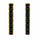 11.52 Ctw Black Spinel Hoop Earring in Brass Yellow Gold