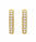 5.75 Ctw White Zircon Hoop Earring in Brass Yellow Gold