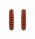 4.08 Ctw Red Zircon Hoop Earring in Brass Yellow Gold