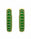 3.06 Ctw Green Zircon Hoop Earring in Brass Yellow Gold