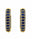 3.02 Ctw Blue Zircon Hoop Earring in Brass Yellow Gold