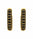 3.59 Ctw Black Spinel Hoop Earring in Brass Yellow Gold