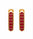 2.54 Ctw Red Zircon Hoop Earring in Brass Yellow Gold