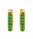 4.25 Ctw Green Zircon Hoop Earring in Brass Yellow Gold