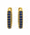 1.89 Ctw Blue Zircon Hoop Earring in Brass Yellow Gold