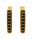2.25 Ctw Black Spinel Hoop Earring in Brass Yellow Gold