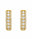 3.61 Ctw White Zircon Hoop Earring in Brass Yellow Gold